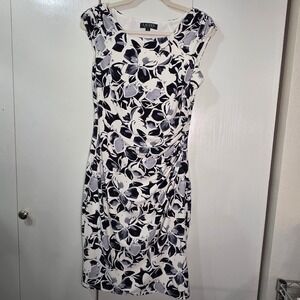 Lauren Ralph Lauren Floral Ruched Sheath Dress Women Size 6 Classic cocktail